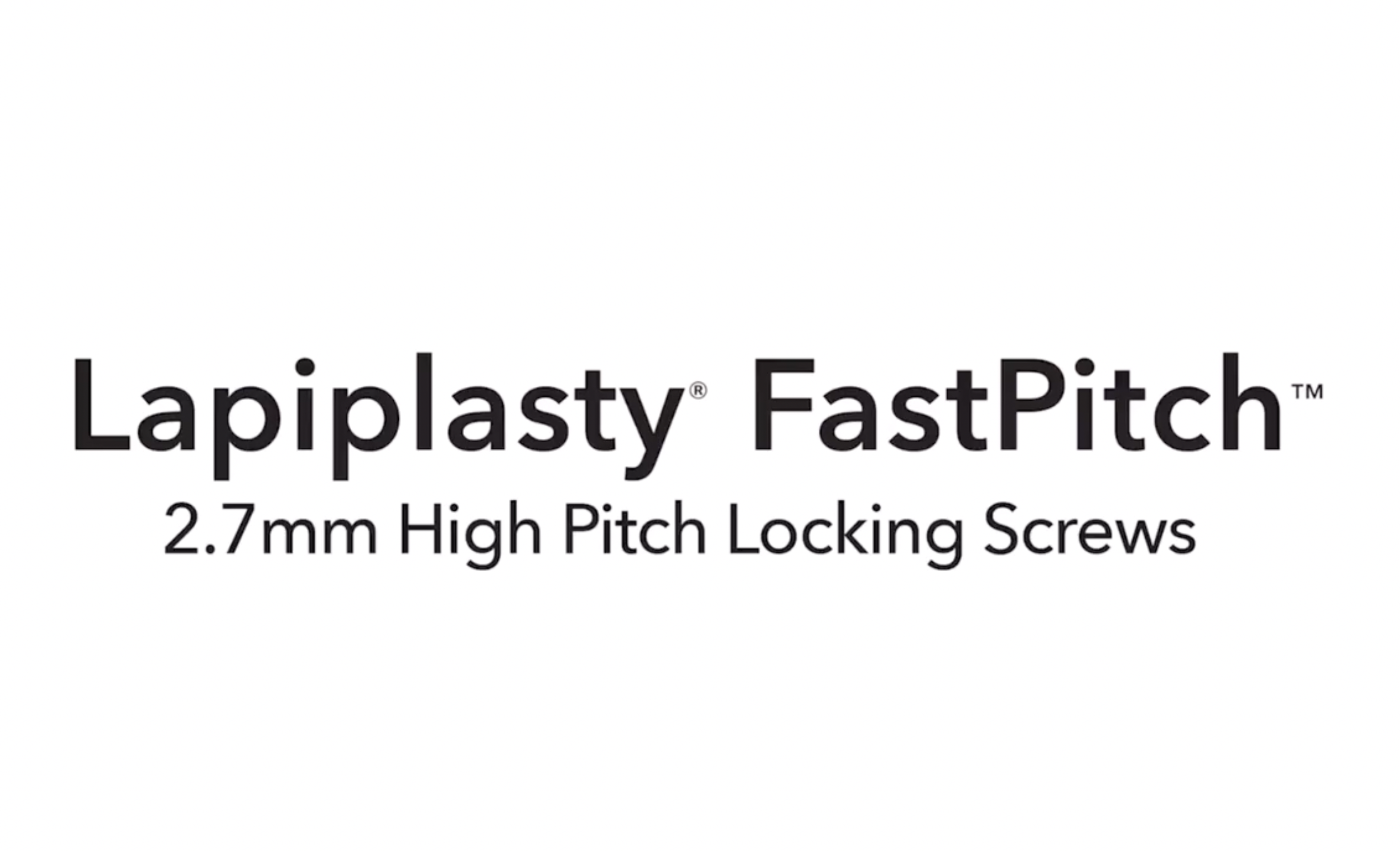 FastPitch<sup>™</sup> Screw Product Demonstration