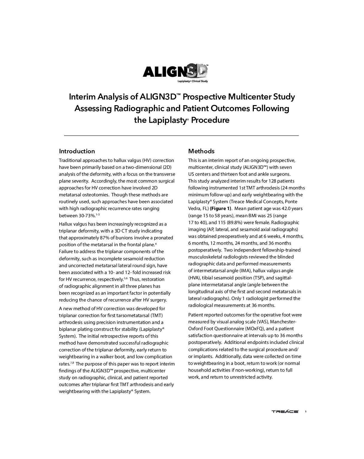 Interim Analysis of ALIGN3D™ Prospective Multicenter Study