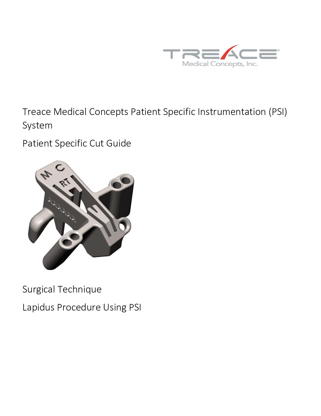 Surgical Technique Using Lapiplasty® PSI Cut Guide