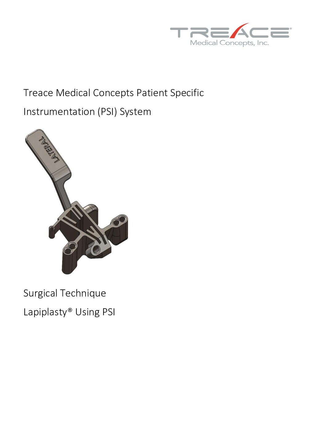Surgical Technique Using Lapiplasty® PSI Cut Guide
